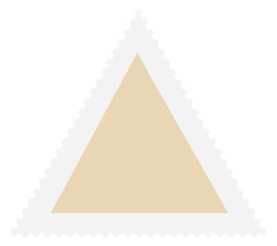 Post mark blank triangle mail paper mockup