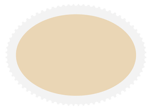 Round mark. Paper mail mockup. Post template