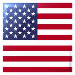 Fototapeta premium Square shape usa flag. Patriotic badge template