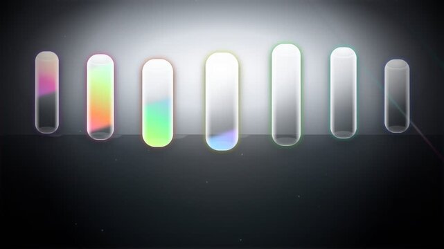 Colorful light refraction on glass