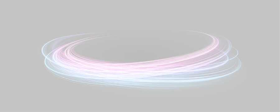 Circular vortex lines in futuristic explosion. Bright portal of shimmering streaks and glistering radiance.
