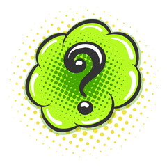 Question comic cloud in retro pop art style © vectortatu