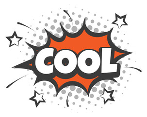 Cool comic splash. Sound effect color element © vectortatu