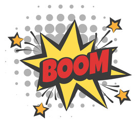 Boom comic effect in colorful pop art style © vectortatu