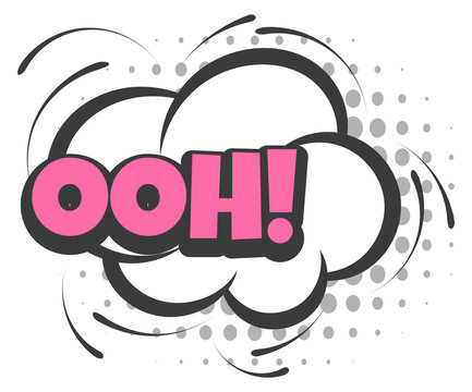 Ooh comic cloud. Speech bubble pop art