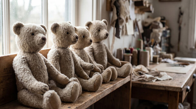 Handmade Teddy Bears in Traditional Artisan Workshop