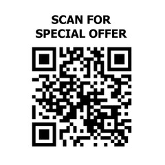 Fototapeta premium QR code with Scan for Special Offer text for promotional marketing and discounts