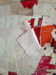 Torn and ripped street poster vintage collage artistic background © DaliCeMedia