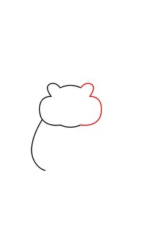 How to draw hamster from number 3 tutorial, easy line art animal drawing lesson for kids, simple step by step educational art animation video for children learning activity and creative channel.