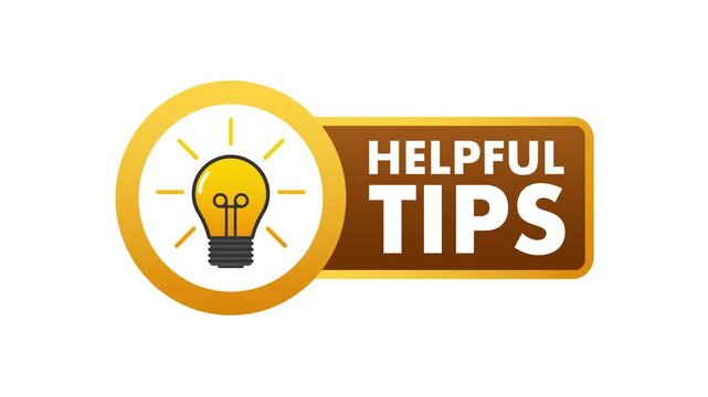 Helpful tips light bulb animated icon