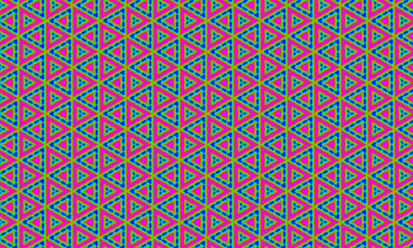 Seamless geometric pattern composed of repeating turquoise and pink triangular motifs arranged in a precise tessellated grid over a muted green background.