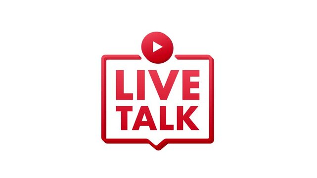 Animated live talk button for social media