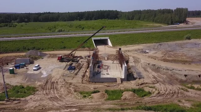 Orbit around underpass works near Bronnitsy highway