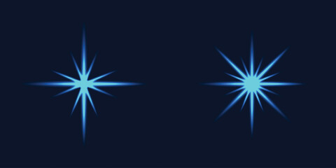 Fototapeta premium Abstract background featuring a vibrant lens flare effect with colorful light rays and glowing geometric shapes
