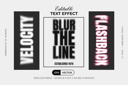 Editable Text Effect Blur Motion Style