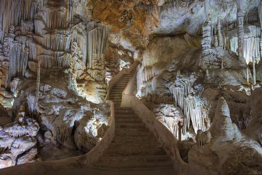 Inside the famous The Campanet Caves