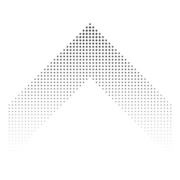 Linear Gradient Halftone Squares Chevron Arrow