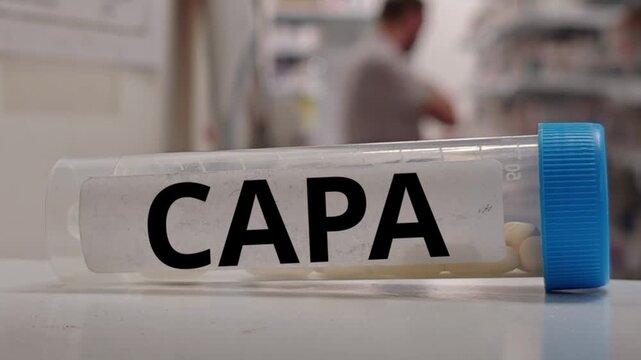 CAPA oral tablet pharmaceutical quality validation and compliance concept