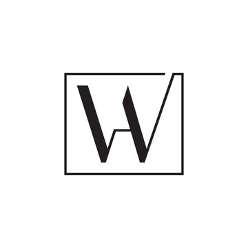 letter initial AW monogram logo vector