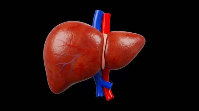 Human Liver Anatomy and Hepatic System, Realistic 3D Medical Animation