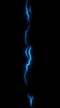 3 Blue Lightning Thunderbolt Pack for Vertical Video - Graphic Element Overlay