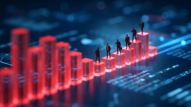 Business professionals analyzing market signals to understand opportunities and risks.