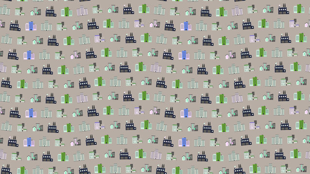 Factory and apartment building pattern