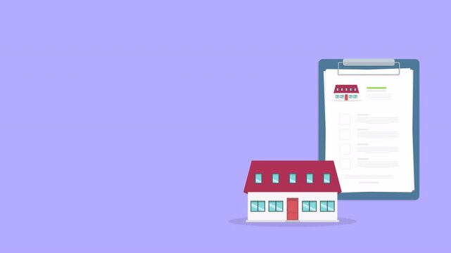 Property Purchase and Home Buyer Concept with House Key and Checklist