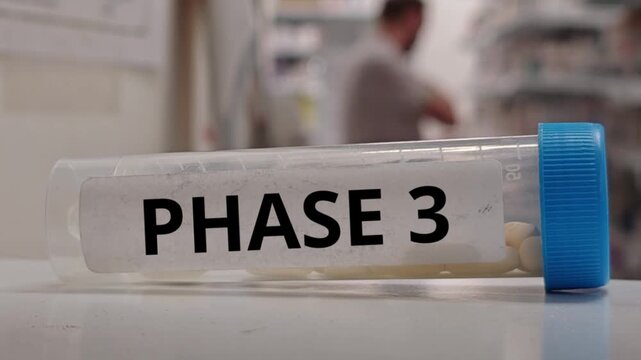 PHASE 3 oral tablet research development clinical trial and evidence concept