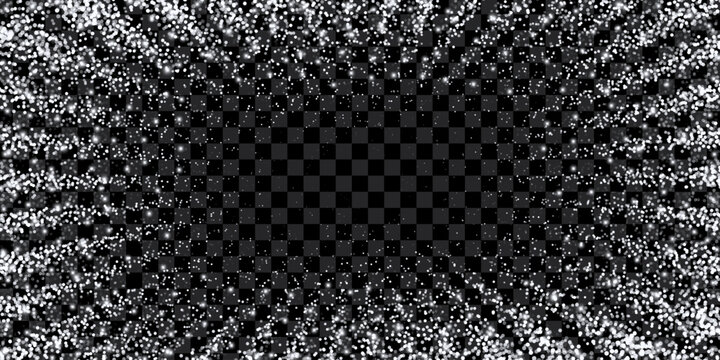 Abstract silver mosaic disco style manga sequin pattern overlay isolated. Luxurious radial circular grey glittering halftone cover. Disco ball texture. Gradient retro grid. Vector illustration