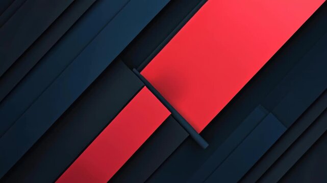 Abstract Geometric Design: A striking abstract composition featuring bold geometric shapes in vibrant red and deep navy blue, creating a dynamic and modern visual statement.