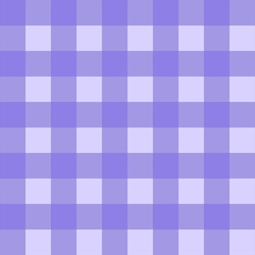 Clean classic gingham pattern with alternating squares of rich violet purple, medium lavender, and pale lilac white. Perfect for textiles, baby bedding, kitchen decor, stationery, spring designs. 