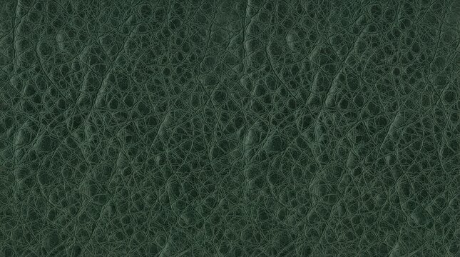 Deep green leather texture background with intricate patterns