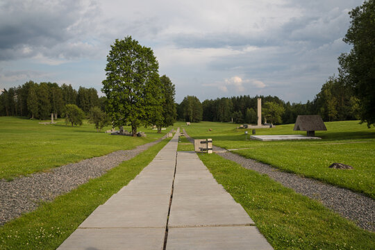 Khatyn Memorial in Belarus - one of the Belarusian villages destroyed during World War II