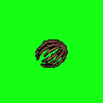 Pixel art Rolling Tumbleweed Green Screen Background Animation icon Illustration vector for game design