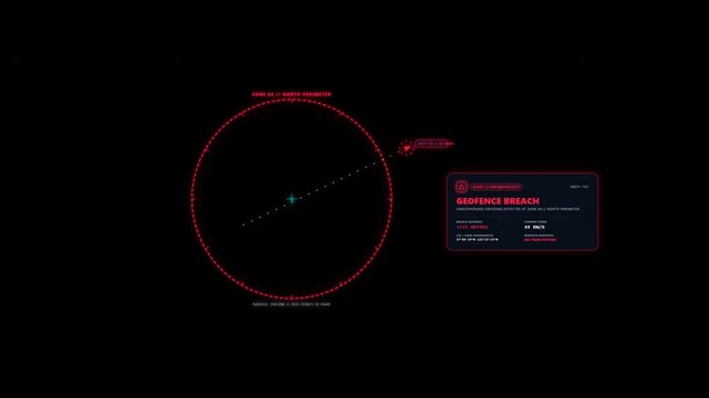Geofence BreachAlert Overlay 4K Animation