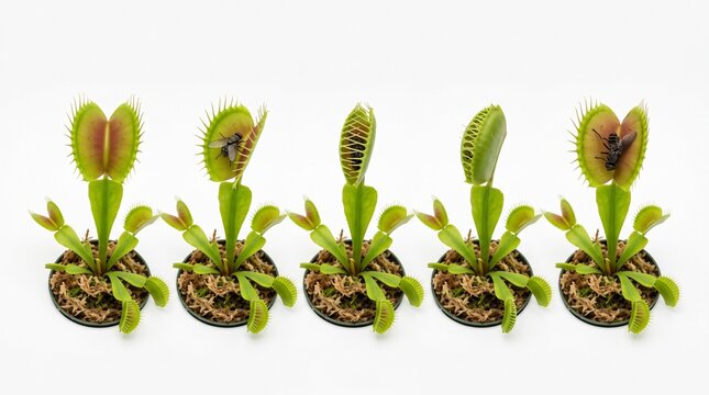 Venus flytrap sequence capturing insect capture process