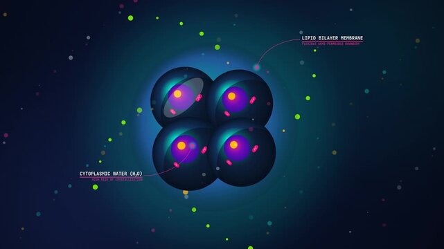 Animation of cell vitrification and embryo cryopreservation showing the effects of ice nucleation causing lethal membrane rupture versus liquid nitrogen plunge preserving structural integrity