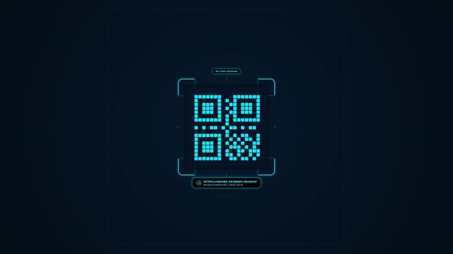 QR Code Target Scan Search 4K Animation