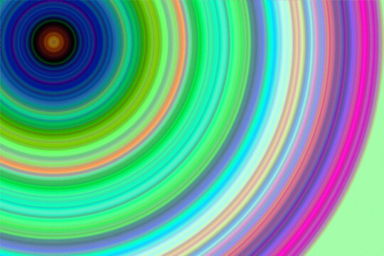 Glowing LED dots on black background green digital light pattern with blue and orange bokeh vibrant abstract design 