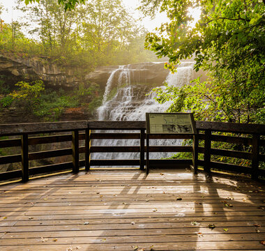 The Lower Upper Platform at Brandywine Falls, Cuyahoga Valley National Park, Ohio, USA