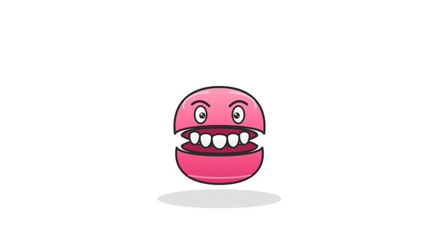 A cute funny pair of removable dentures as a standalone vector illustration with premium bouncing and chattering motion choreography, scaled up for maximum thumbnail readability.