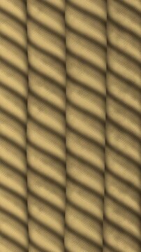 Shimenawa Rice Straw Rope With Twisting Fiber Bundles, Japanese New Year Seamless Loop Background in rich gold tones vertical 9:16