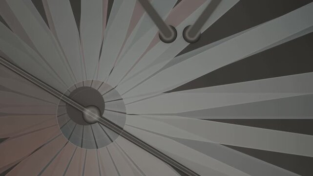 Wimshurst Static Generator Sector Discs Stepped Charge Reversal Seamless Loop in cool grey tones