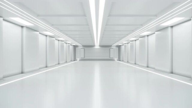 Abstract Futuristic empty floor and room Sci-Fi Corridor With light for showcase, room ,interior Modern Future white floor and wall background. technology interior concept.3d render