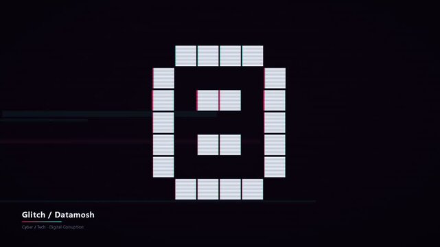Digital Glitch and Datamosh Distortion Effect with Chromatic Aberration