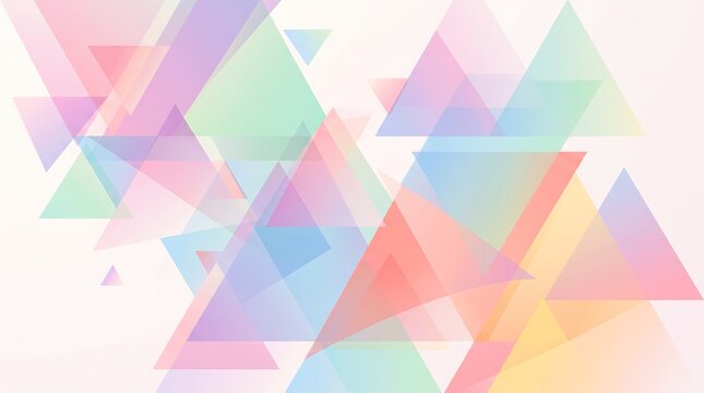 Abstract geometric pattern with colorful pastel triangles art.