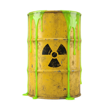 Transparent PNG of toxic radioactive waste barrel