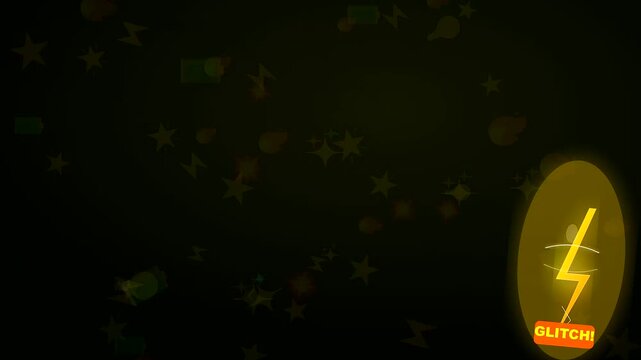a flickering glowing bulb with a lightning bolt symbol signifying a price glitch during a black friday shopping event featuring luminous floating spark icons in motion