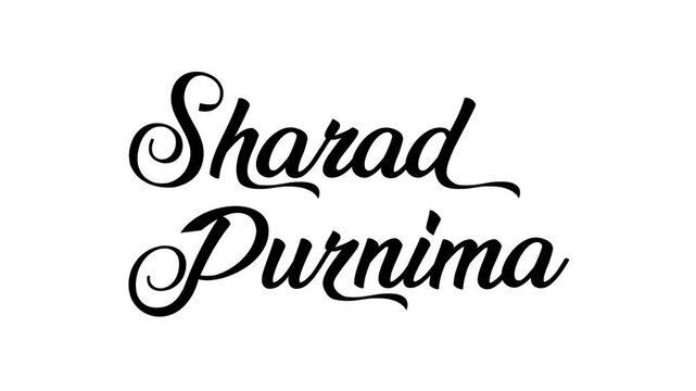 Sharad purnima text animation. Perfect for social media posts, presentations, and videos.